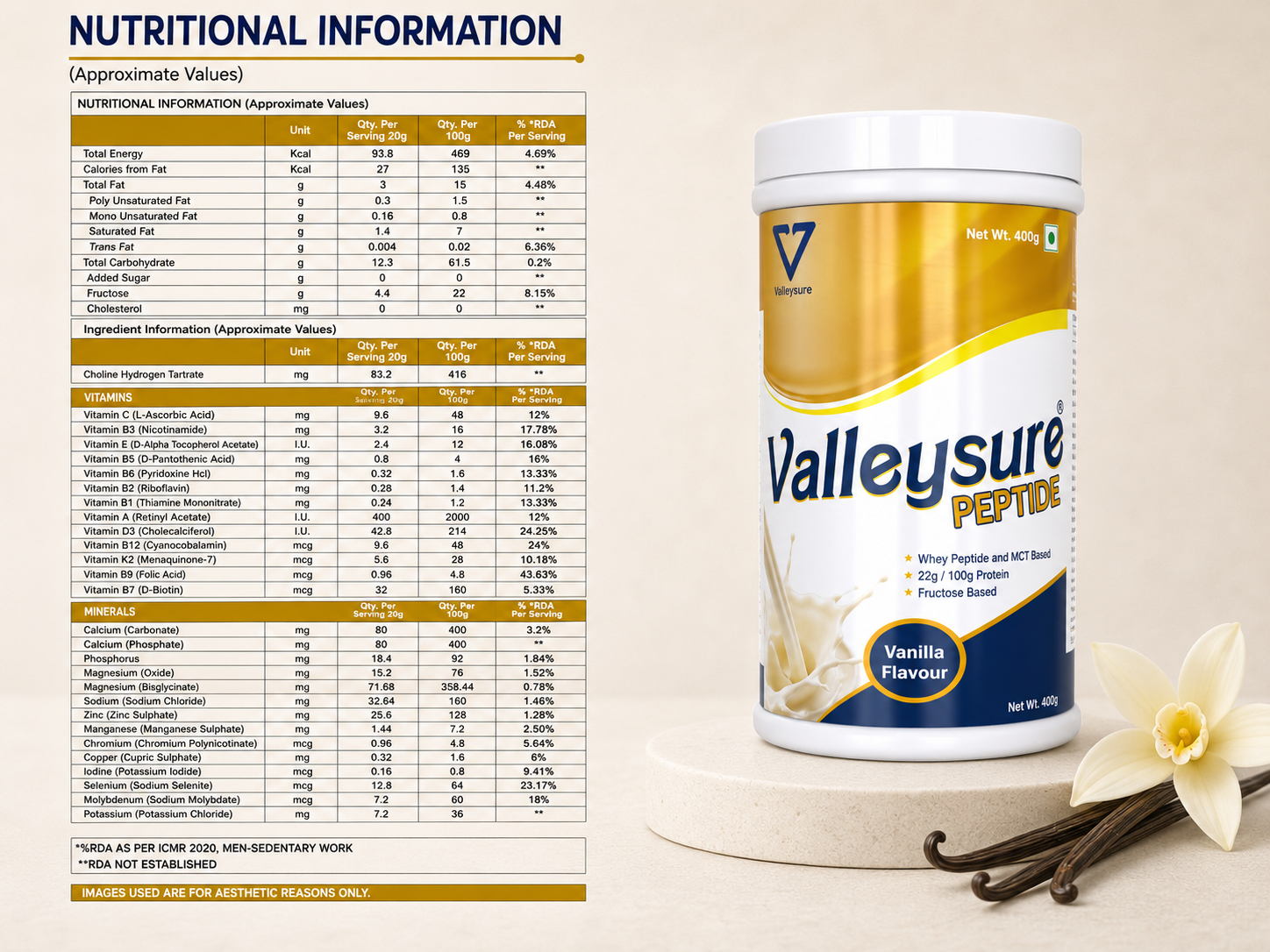 Valleysure Peptide 400g
