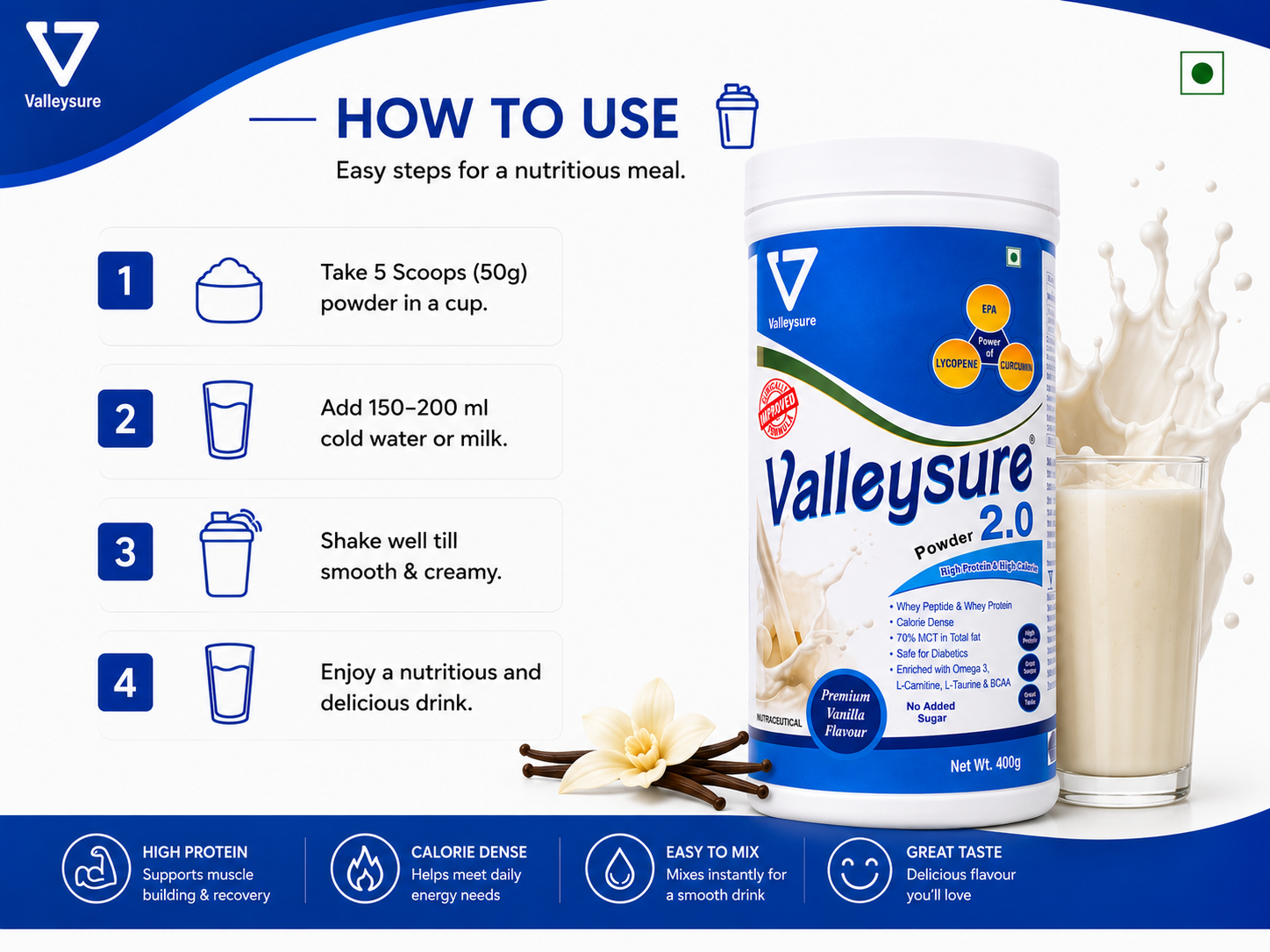 Valleysure 2.0 – High Protein High Calorie
