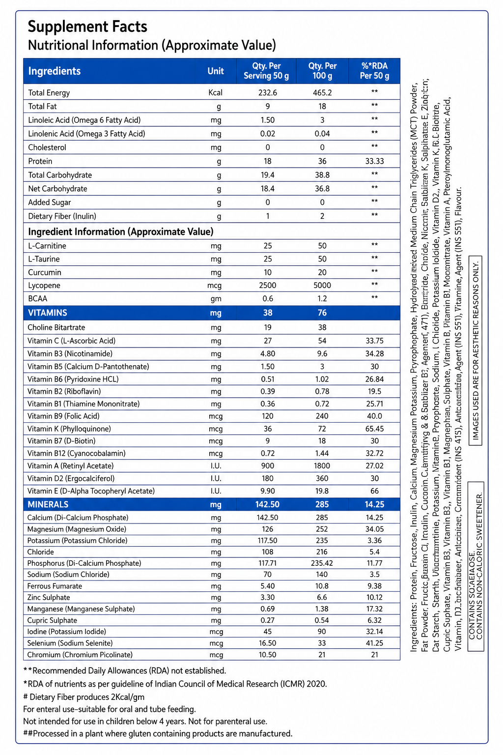 Valleysure 2.0 – High Protein High Calorie