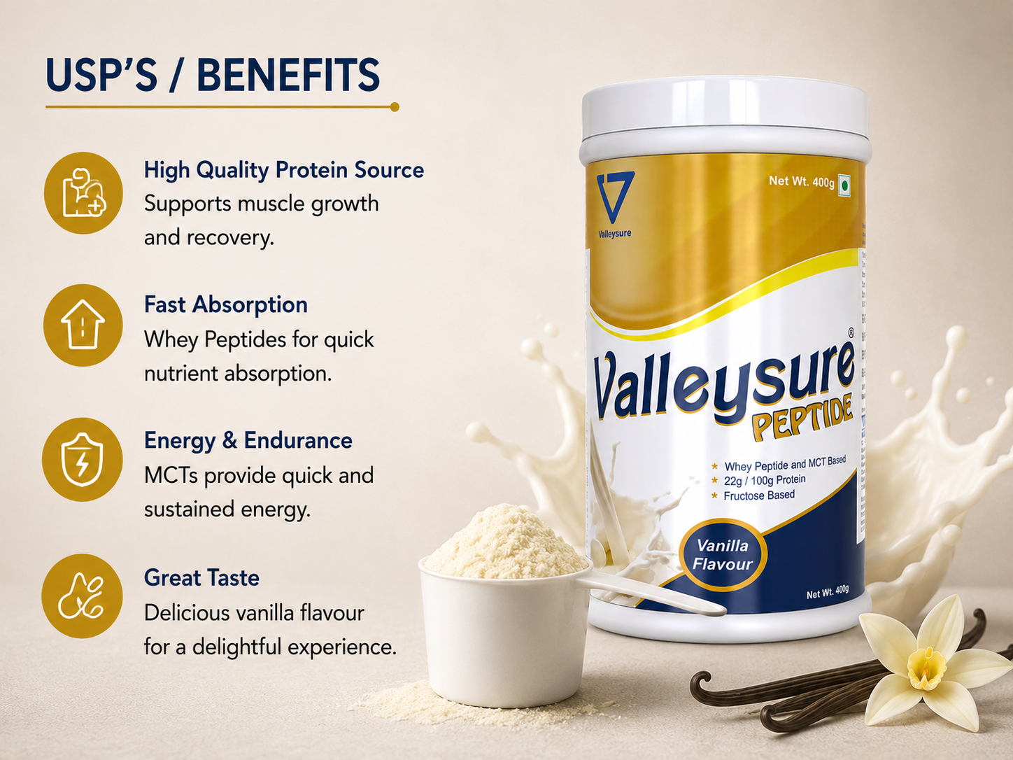 Valleysure Peptide 400g